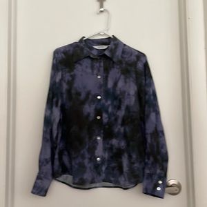 NWOT & Other Stories Mulberry Silk Shirt, Purple Print, 4